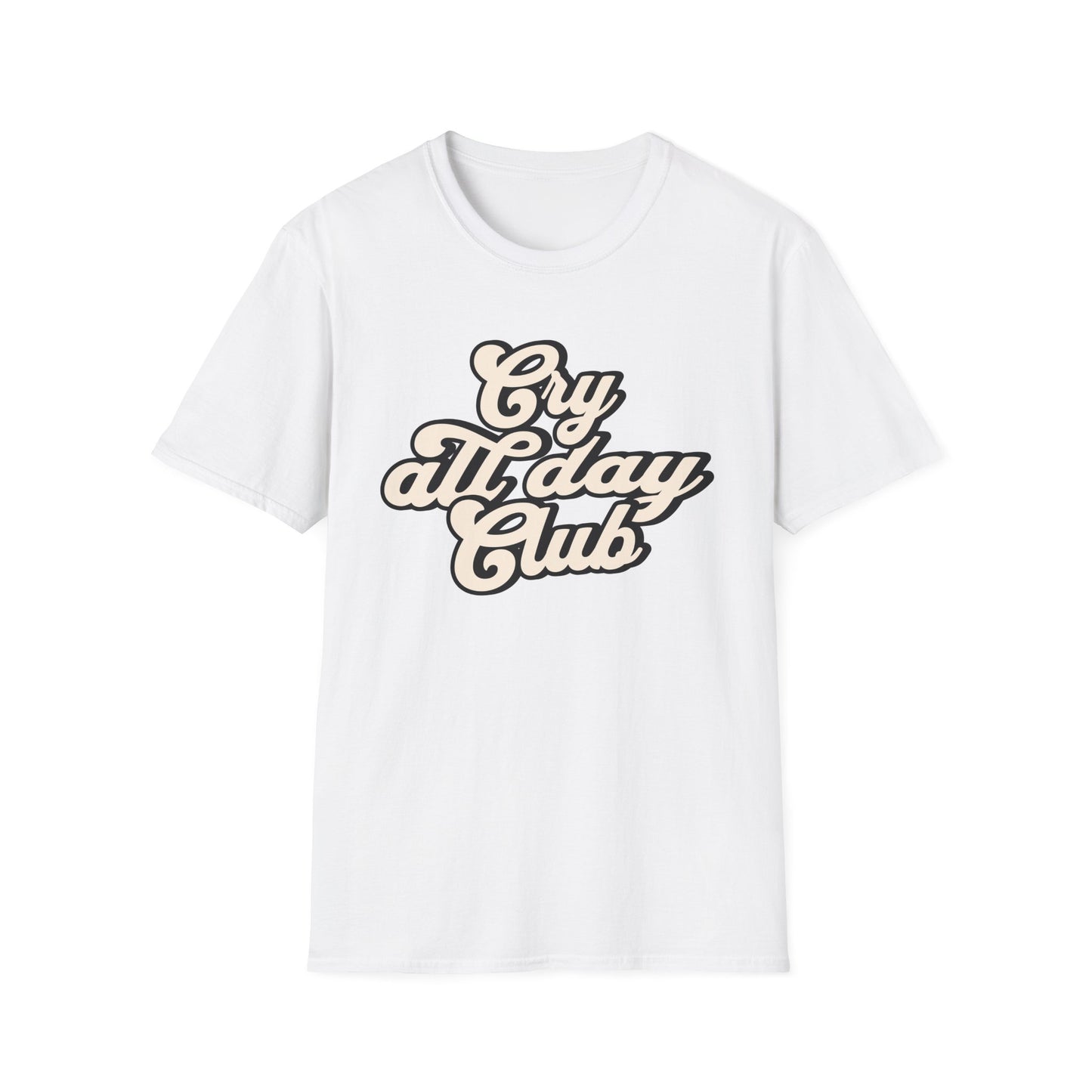 Cry All Day Club Unisex Softstyle T-Shirt - Grief, Death, Loss, Love, Hope, Mourning