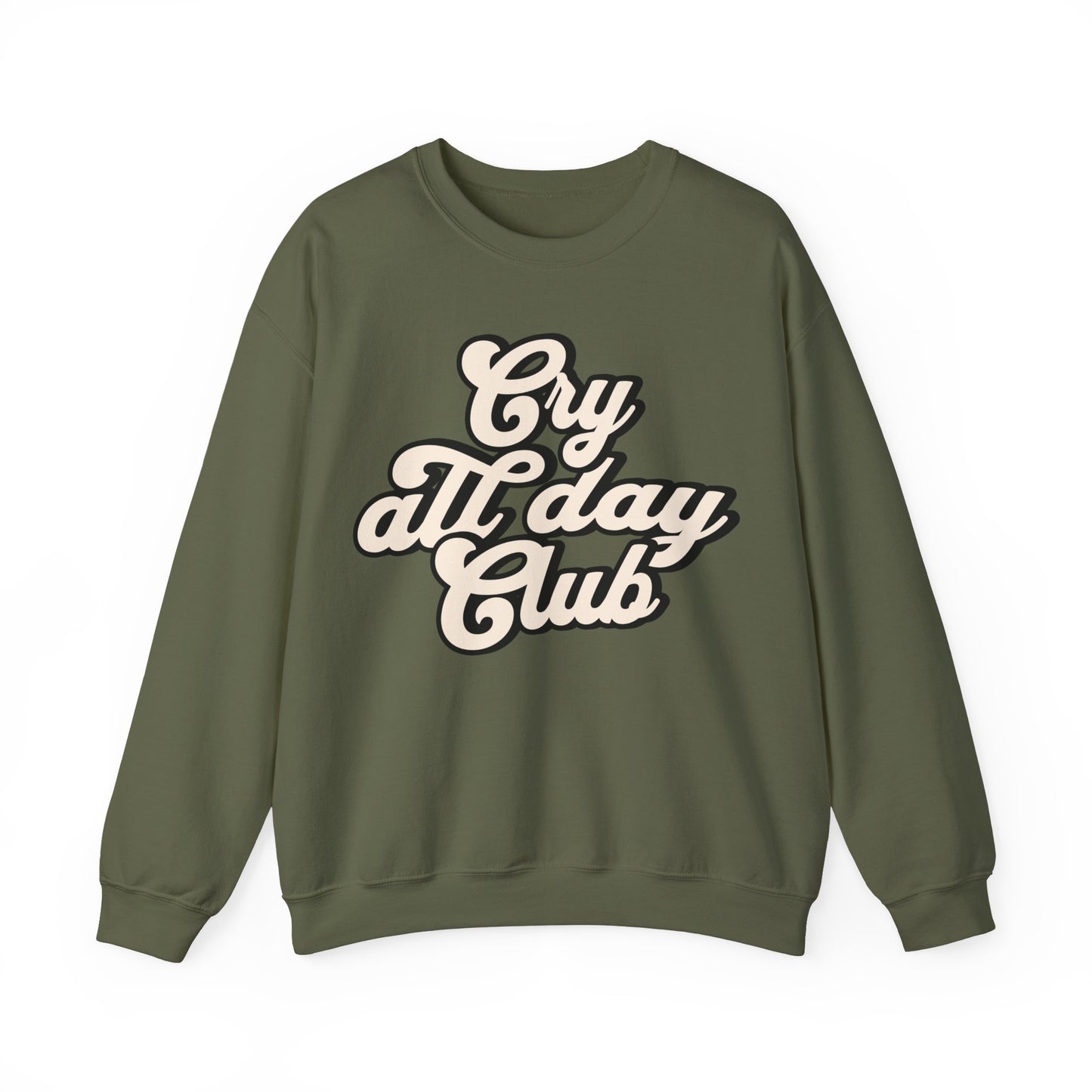 Cry All Day Club Unisex Heavy Blend™ Crewneck Sweatshirt - Grief, Death, Love, Loss, Mourning