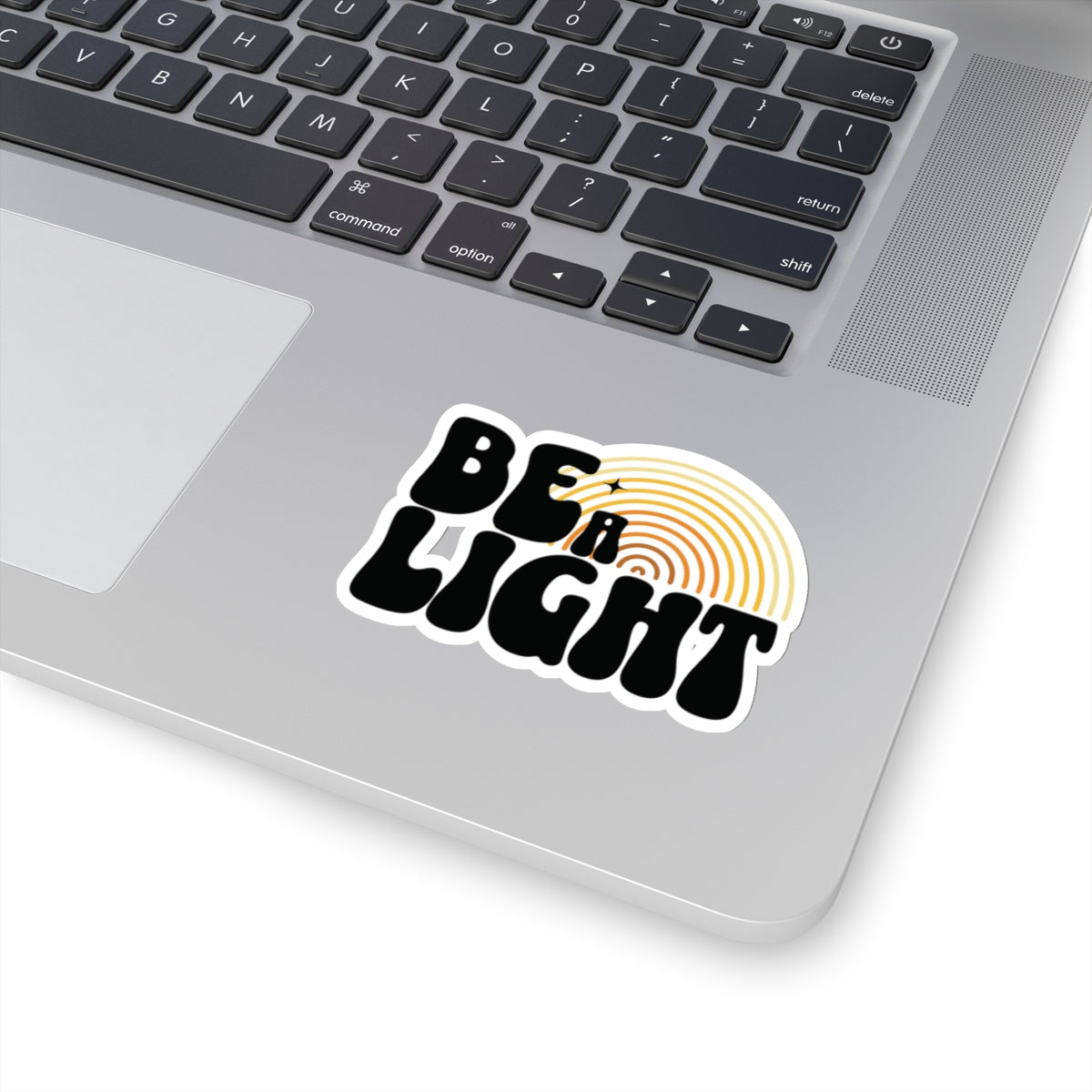 Be a Light - Retro Vintage Inspired Rainbow Kiss-Cut Sticker - Hope, Love & Light