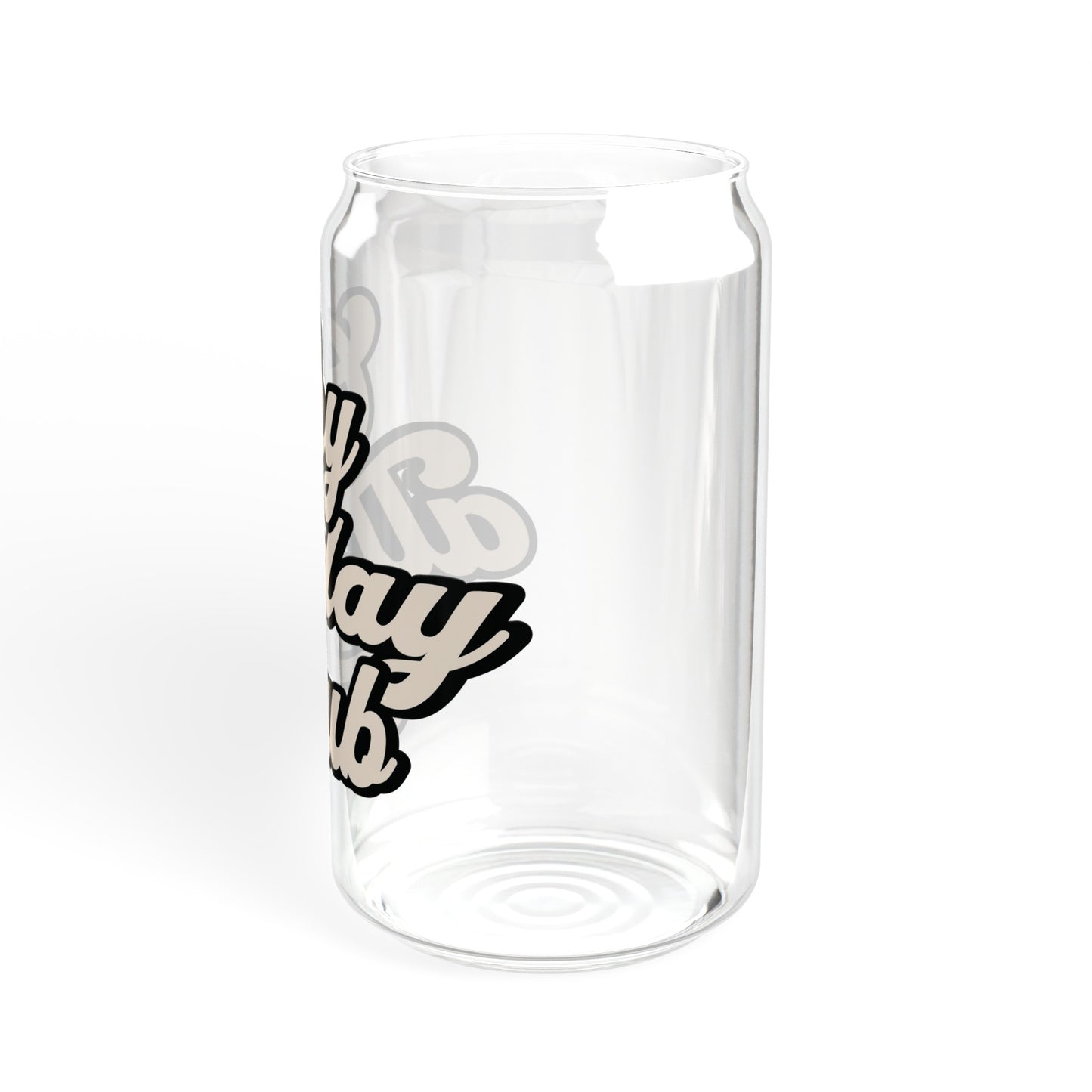 Cry All Day Club Sipper Glass Tumbler with Lid and Straw, 16oz