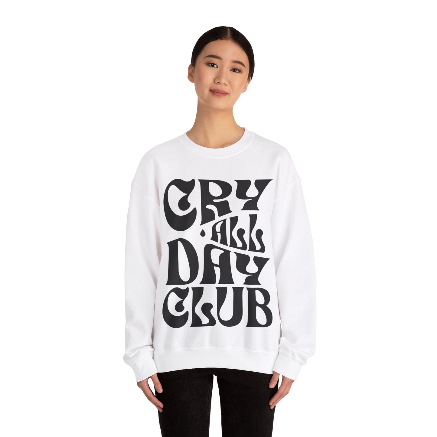 Cry All Day Club Unisex Heavy Blend™ Crewneck Sweatshirt - Grief, Death, Love, Loss, Mourning