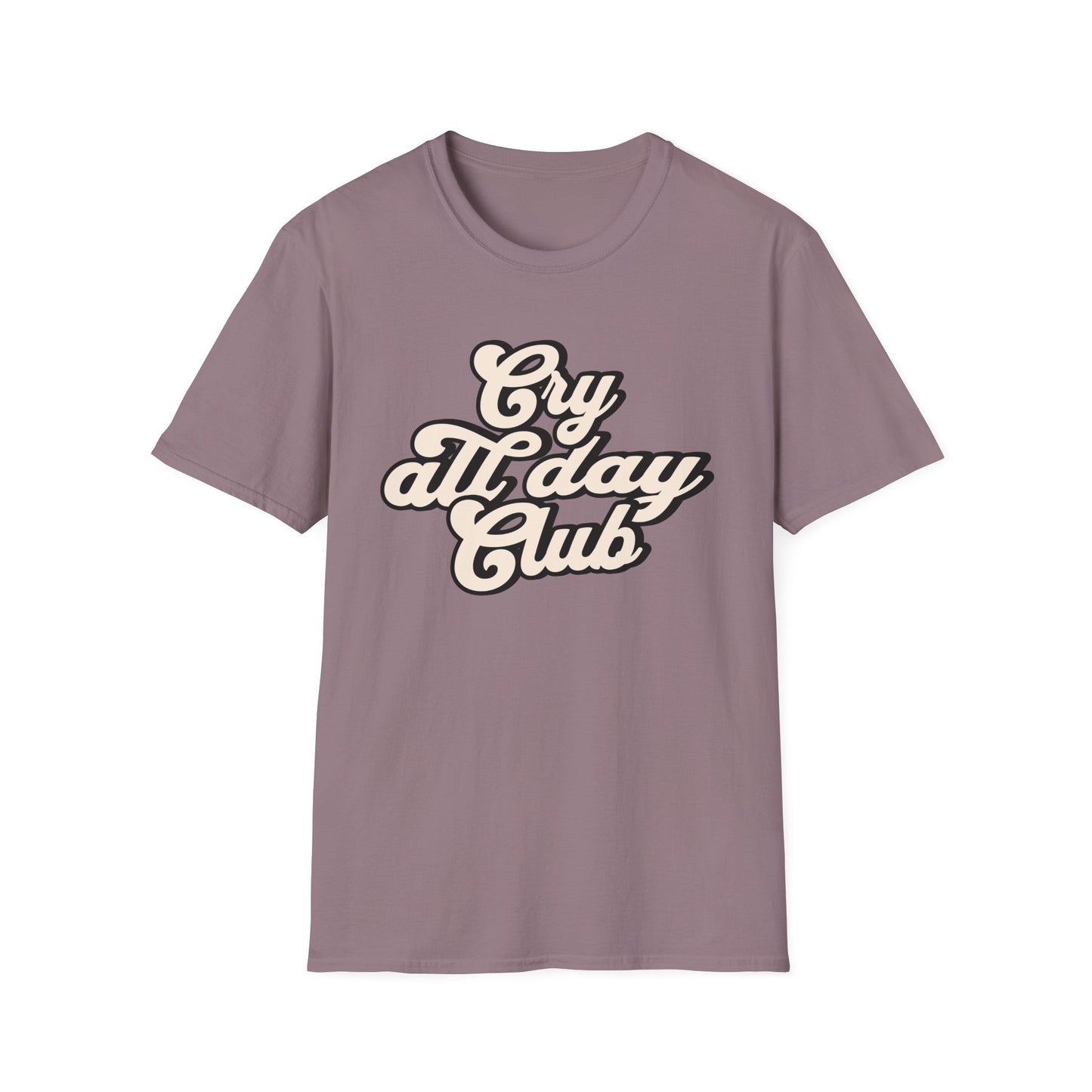 Cry All Day Club Unisex Softstyle T-Shirt - Grief, Death, Loss, Love, Hope, Mourning