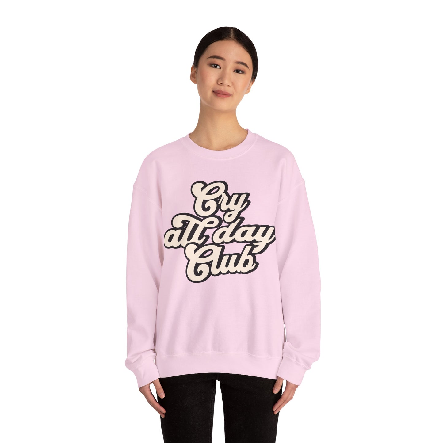 Cry All Day Club Unisex Heavy Blend™ Crewneck Sweatshirt - Grief, Death, Love, Loss, Mourning