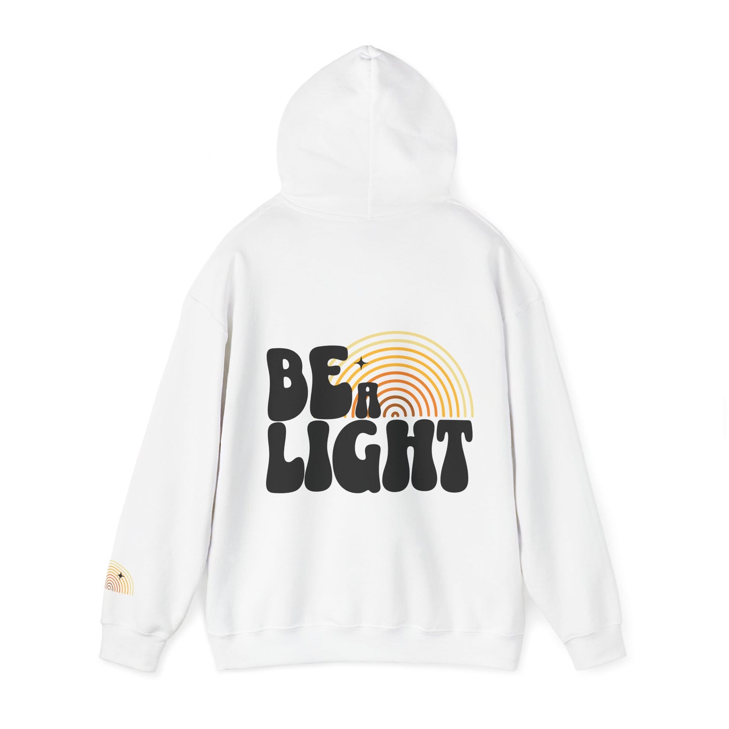 Be A Light - Vintage Inspired Rainbow Unisex Heavy Blend™ Hooded Sweatshirt - Grief, Death, Love, Loss, Mourning