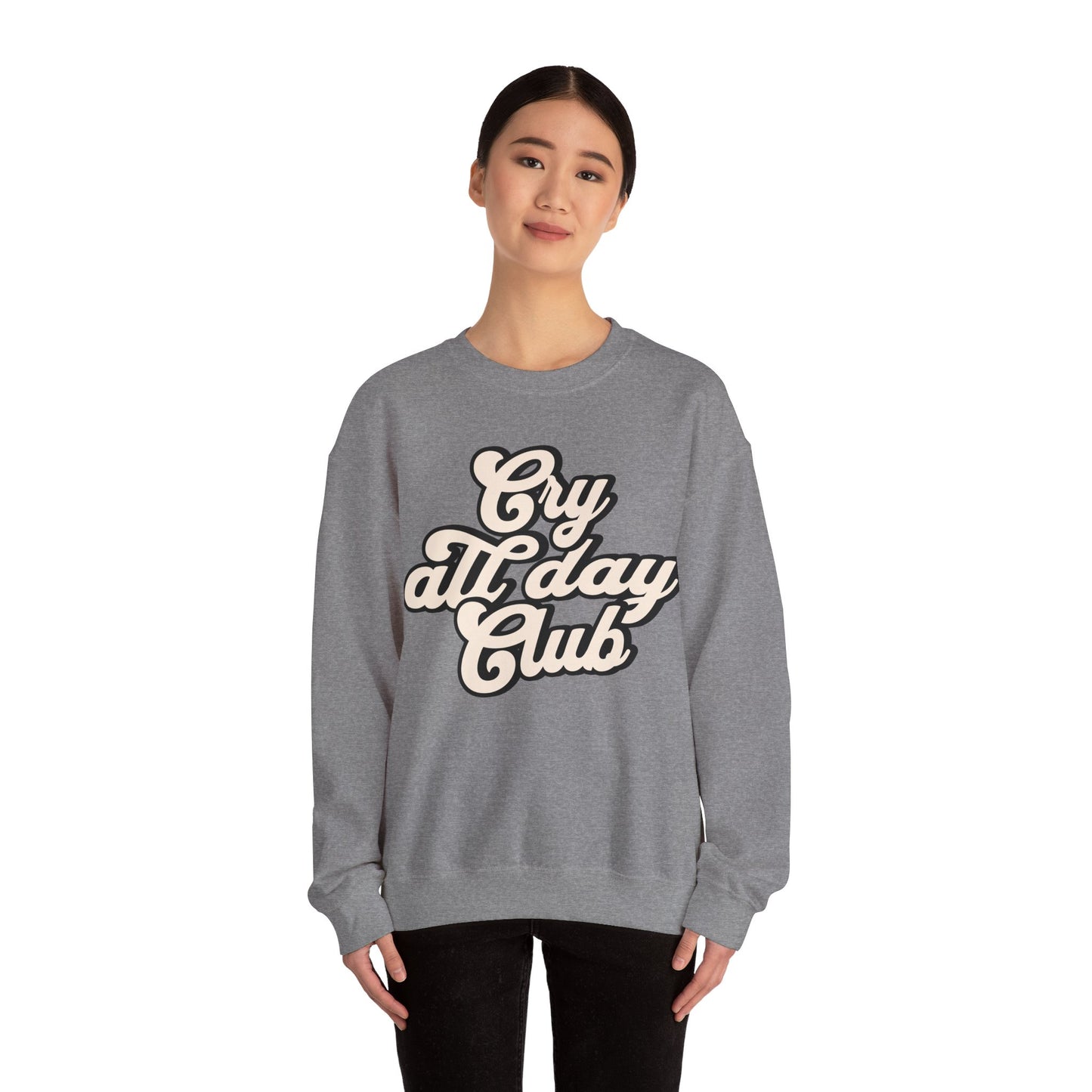 Cry All Day Club Unisex Heavy Blend™ Crewneck Sweatshirt - Grief, Death, Love, Loss, Mourning