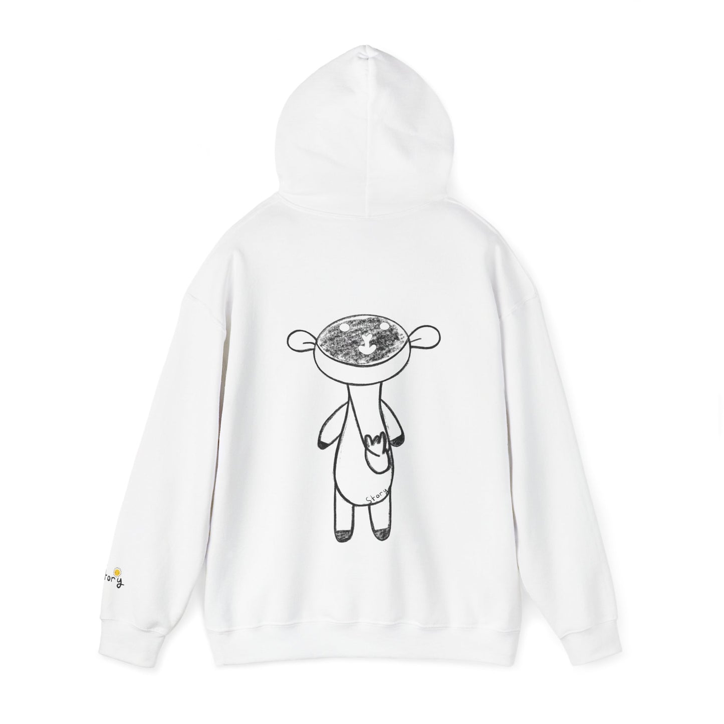 Story's Favorite Stuffie - Lamby - Unisex Heavy Blend™ Hooded Sweatshirt, White