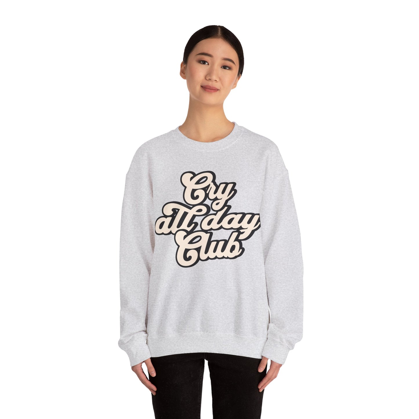 Cry All Day Club Unisex Heavy Blend™ Crewneck Sweatshirt - Grief, Death, Love, Loss, Mourning