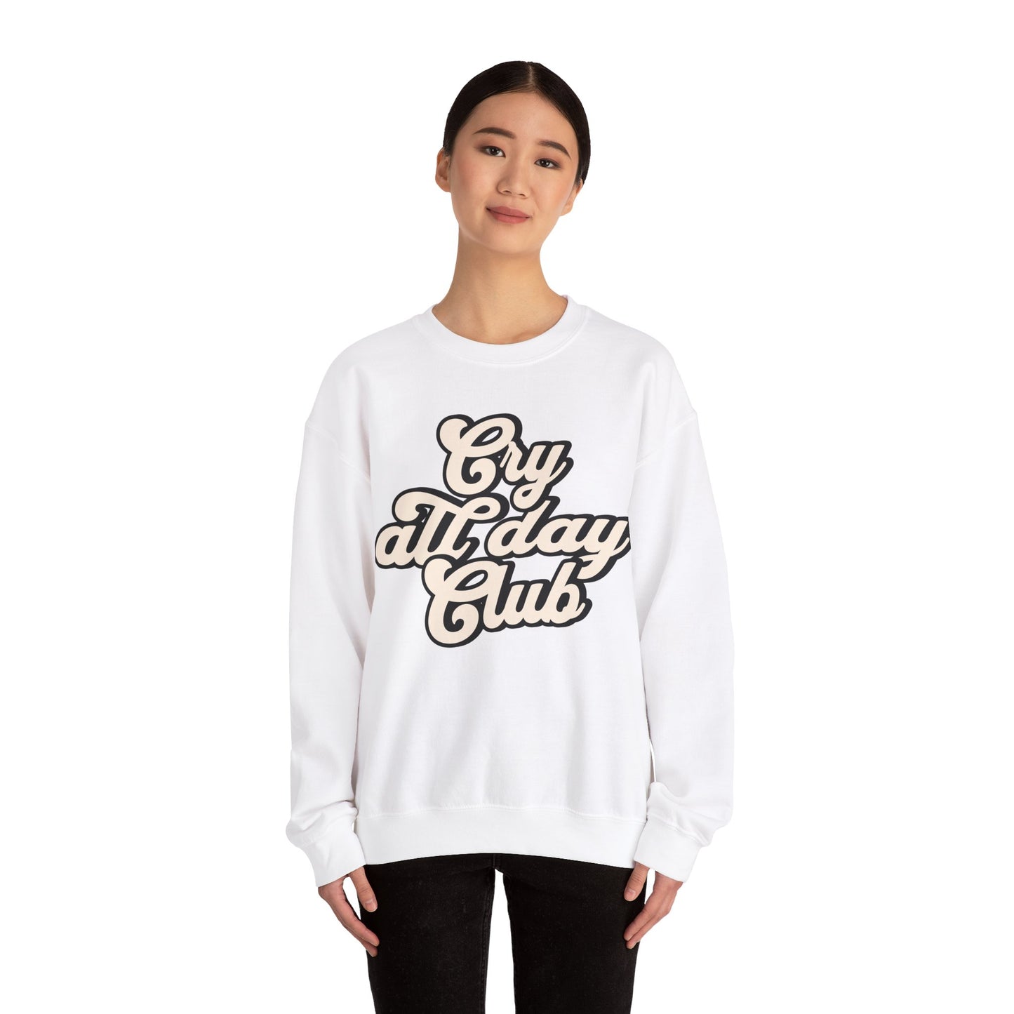 Cry All Day Club Unisex Heavy Blend™ Crewneck Sweatshirt - Grief, Death, Love, Loss, Mourning