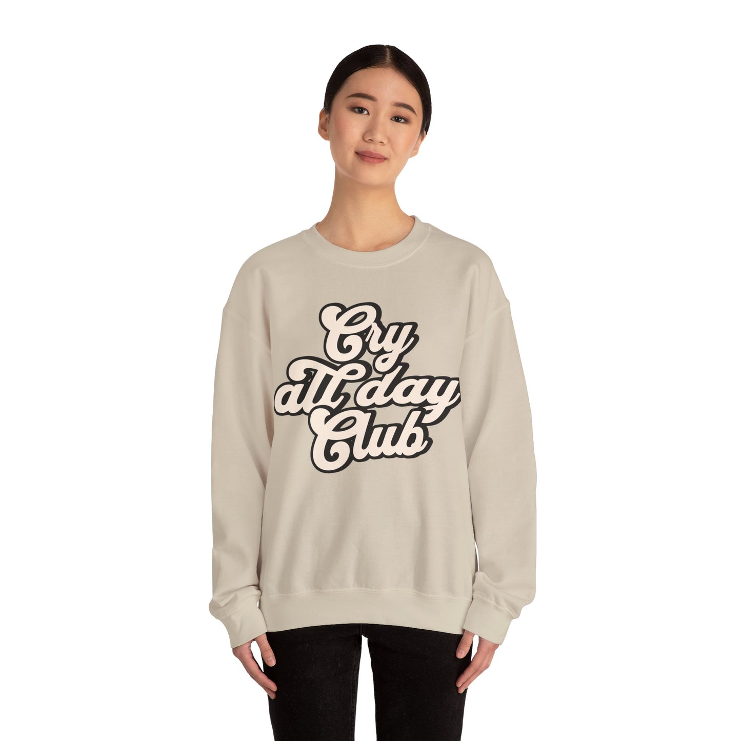 Cry All Day Club Unisex Heavy Blend™ Crewneck Sweatshirt - Grief, Death, Love, Loss, Mourning