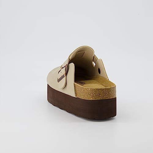 CUSHIONAIRE Women's Loom Cork Footbed Platform Clog with +Comfort, Wide Widths Available