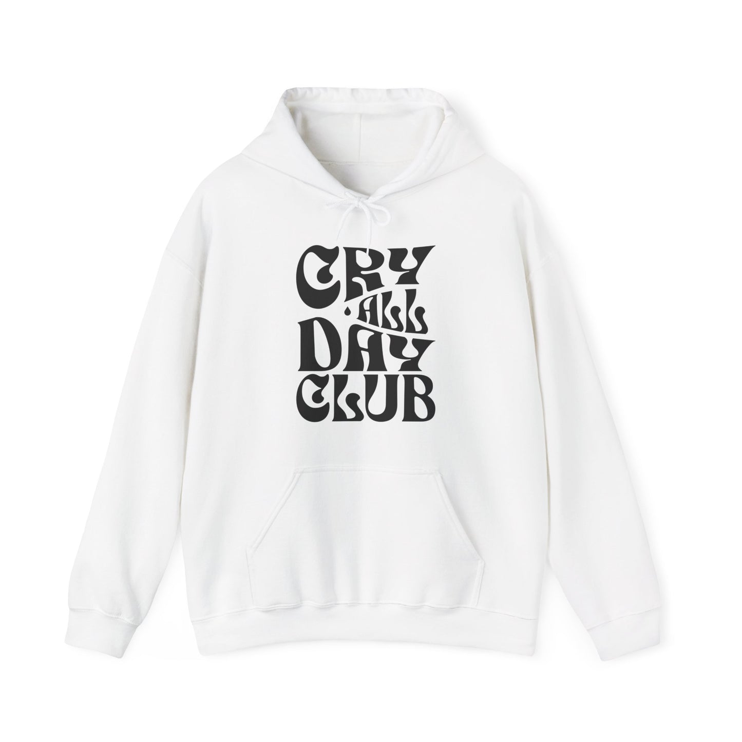 Cry All Day Club Unisex Heavy Blend™ Hooded Sweatshirt - Grief, Death, Love, Loss, Mourning