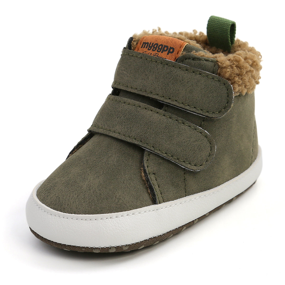 Fuzzy Velcro Kids Toddler Soft-Sole High-Top Sneakers