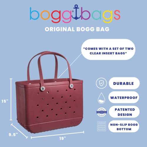 BOGG BAG Original X Large Waterproof Washable Tip Proof Durable Open Tote Bag for the Beach Boat Pool Sports 19x15x9.5