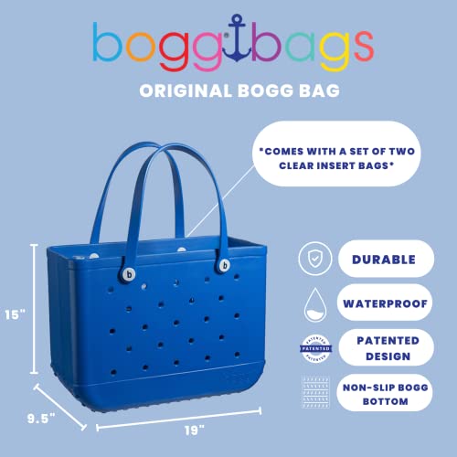 BOGG BAG Original X Large Waterproof Washable Tip Proof Durable Open Tote Bag for the Beach Boat Pool Sports 19x15x9.5