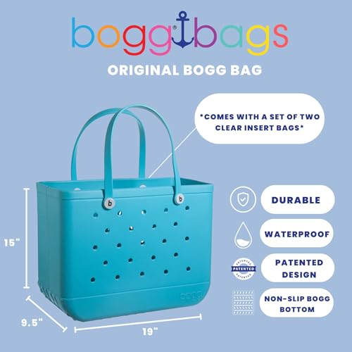 BOGG BAG Original X Large Waterproof Washable Tip Proof Durable Open Tote Bag for the Beach Boat Pool Sports 19x15x9.5