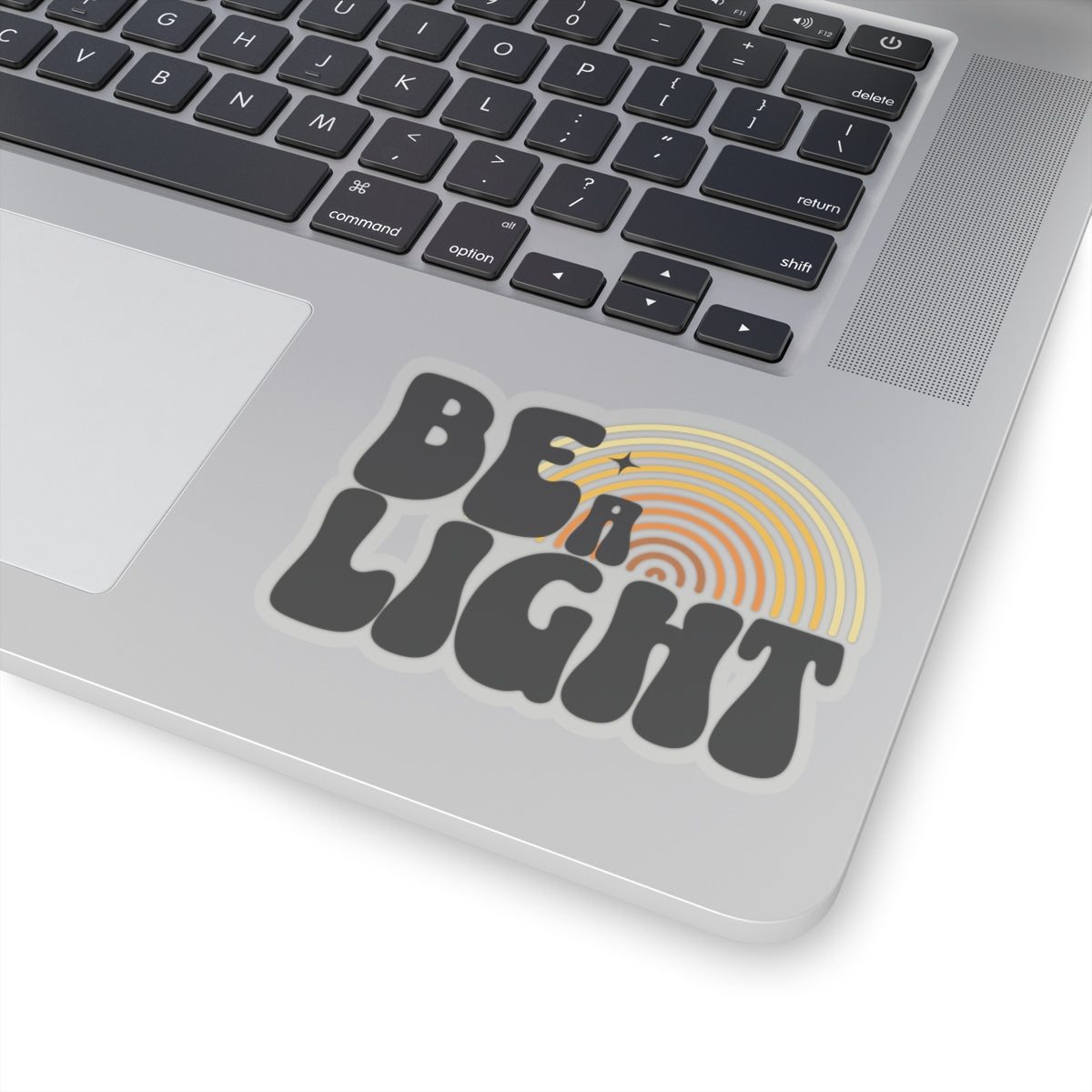 Be a Light - Retro Vintage Inspired Rainbow Kiss-Cut Sticker - Hope, Love & Light