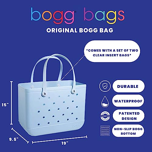 BOGG BAG Original X Large Waterproof Washable Tip Proof Durable Open Tote Bag for the Beach Boat Pool Sports 19x15x9.5