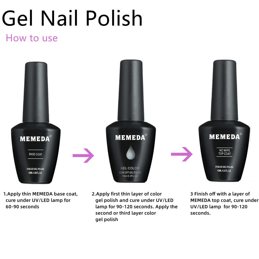 MEMEDA Gel Nail Polish, Neutral Gel Polish, Nude Gel Polish, 0.5 fl oz