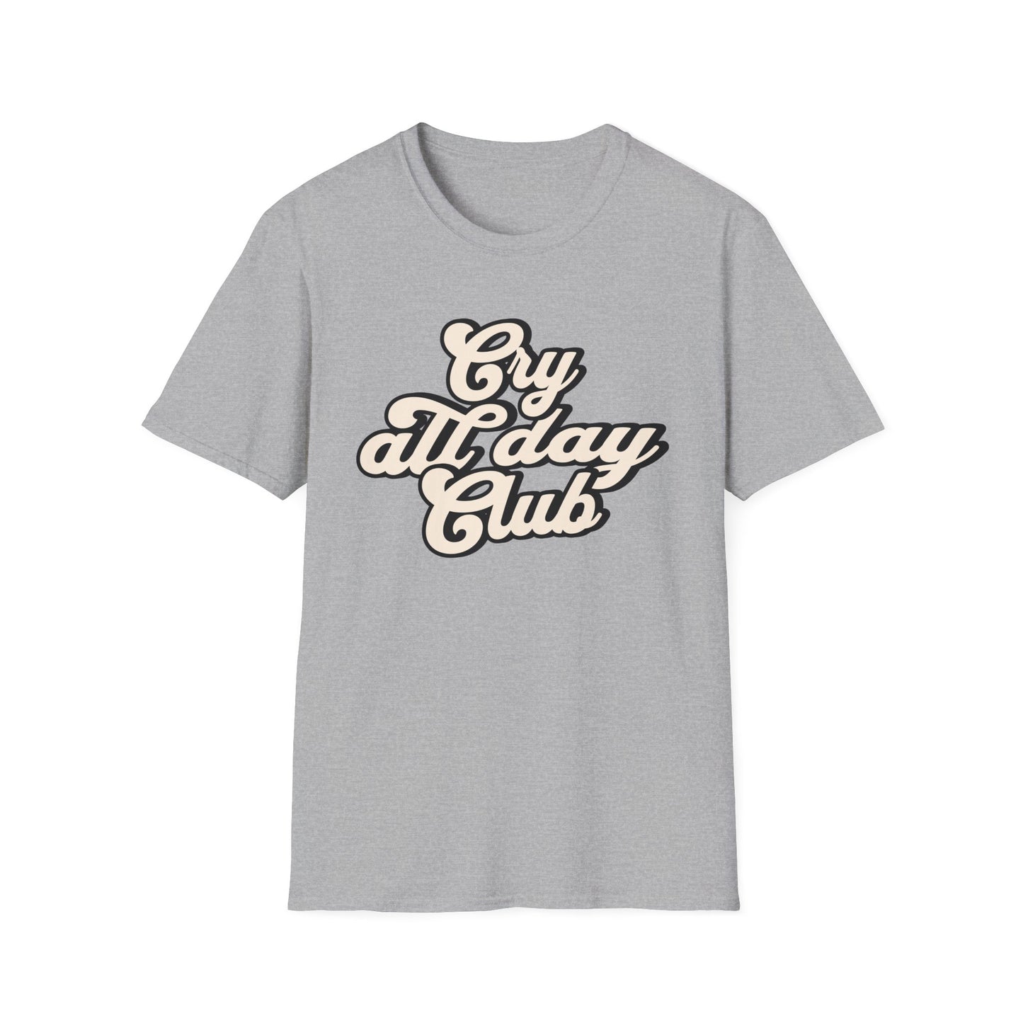 Cry All Day Club Unisex Softstyle T-Shirt - Grief, Death, Loss, Love, Hope, Mourning