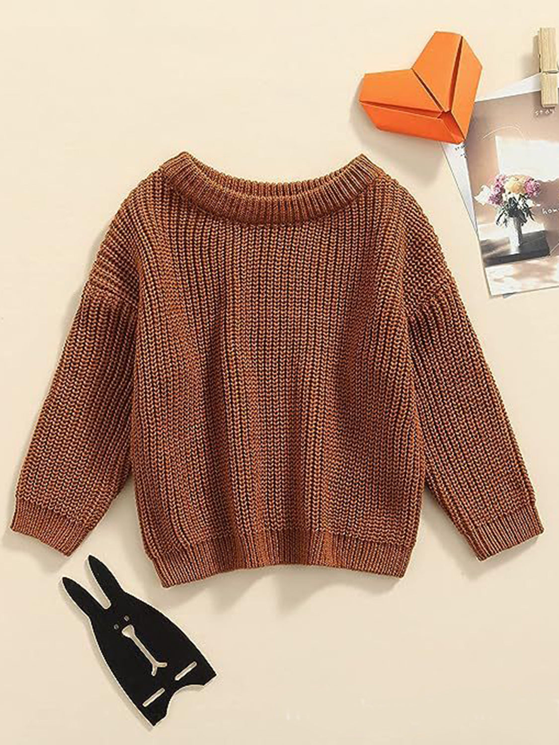 Crew Neck Pullover Cozy Knit Long Sleeve Baby/Kid/Toddler Sweater