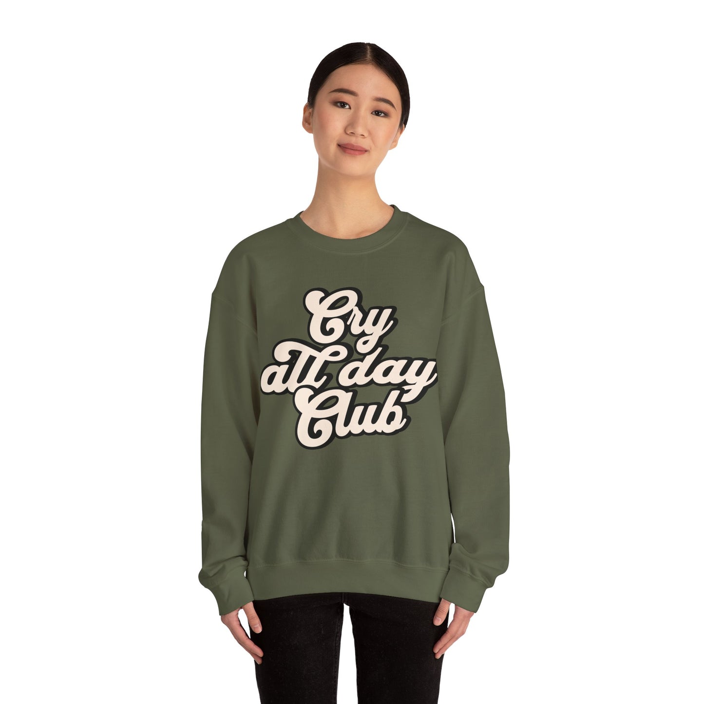 Cry All Day Club Unisex Heavy Blend™ Crewneck Sweatshirt - Grief, Death, Love, Loss, Mourning