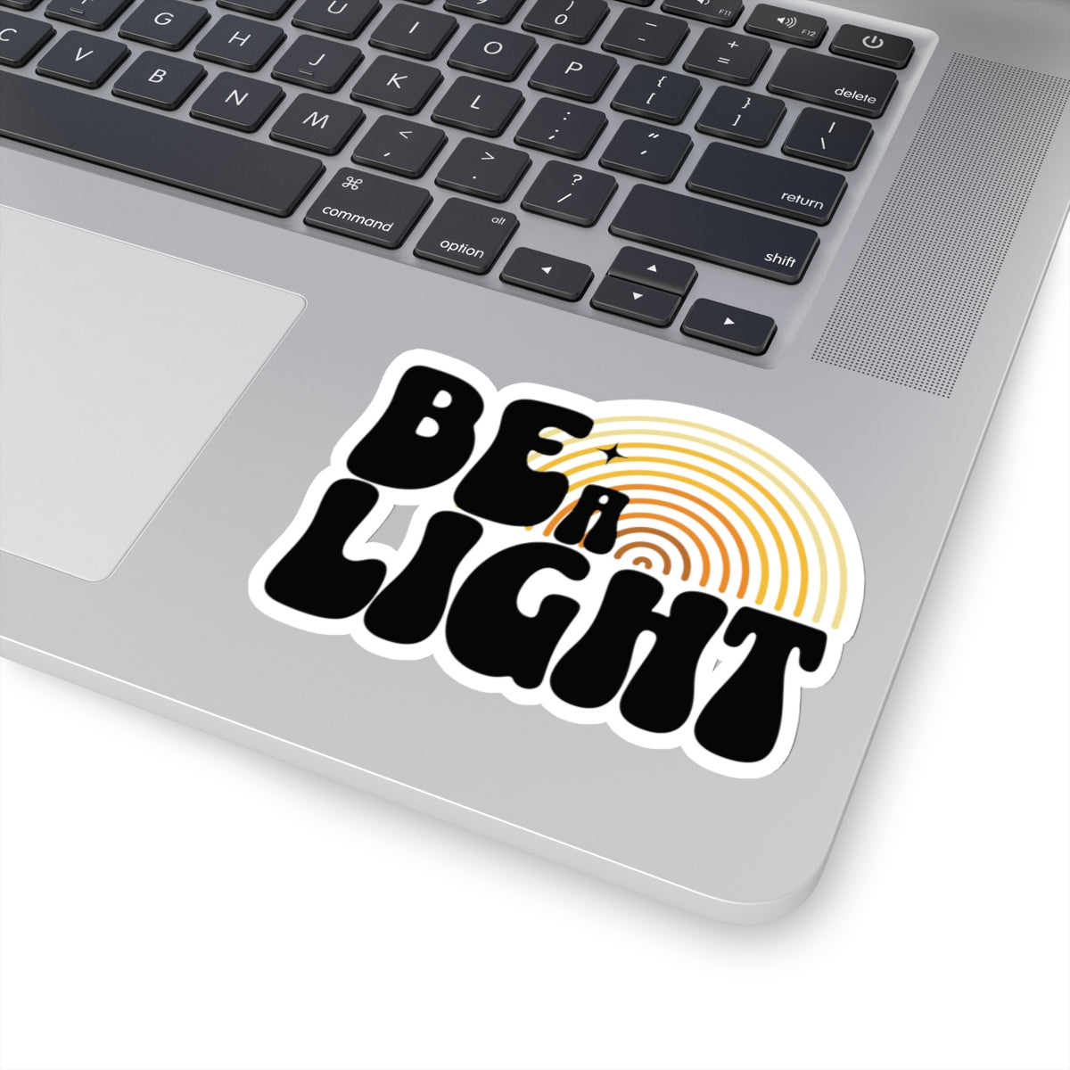 Be a Light - Retro Vintage Inspired Rainbow Kiss-Cut Sticker - Hope, Love & Light