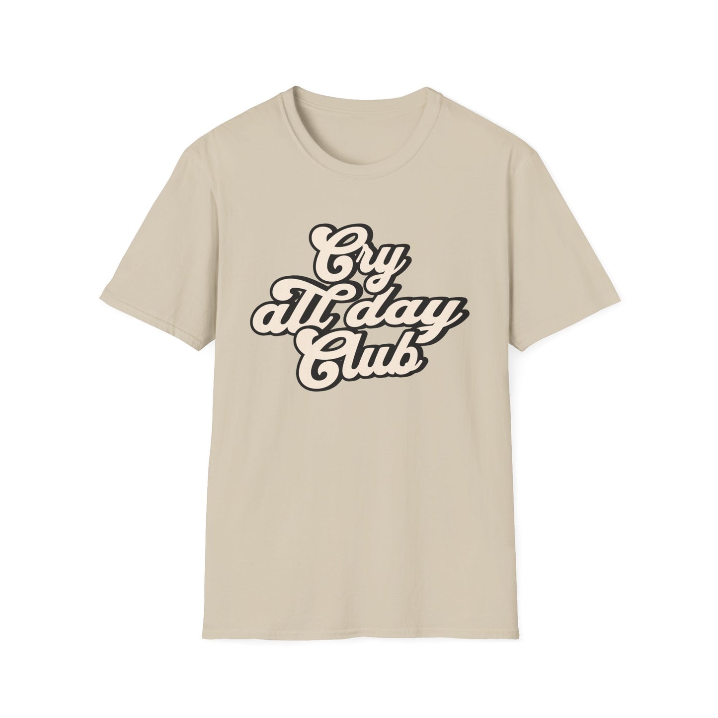 Cry All Day Club Unisex Softstyle T-Shirt - Grief, Death, Loss, Love, Hope, Mourning