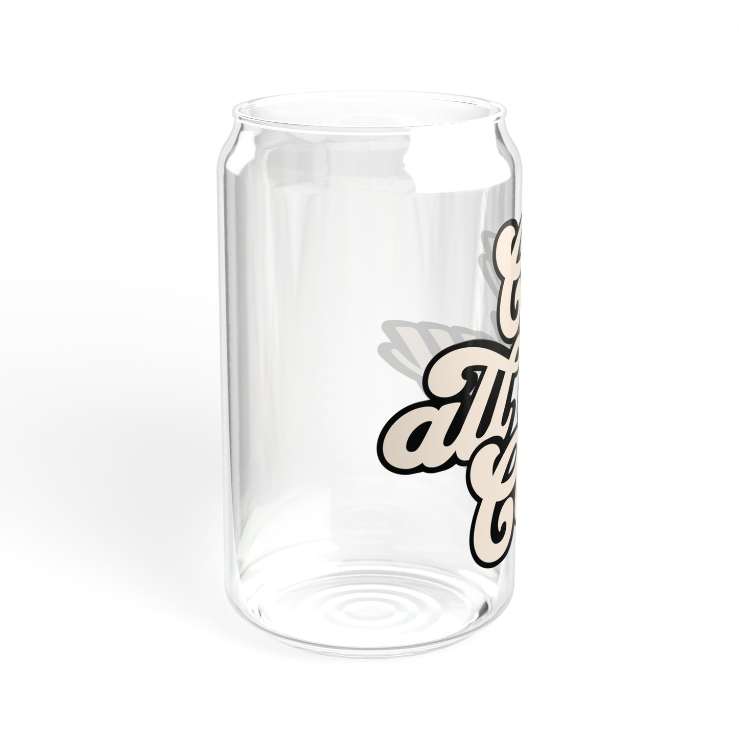 Cry All Day Club Sipper Glass Tumbler with Lid and Straw, 16oz