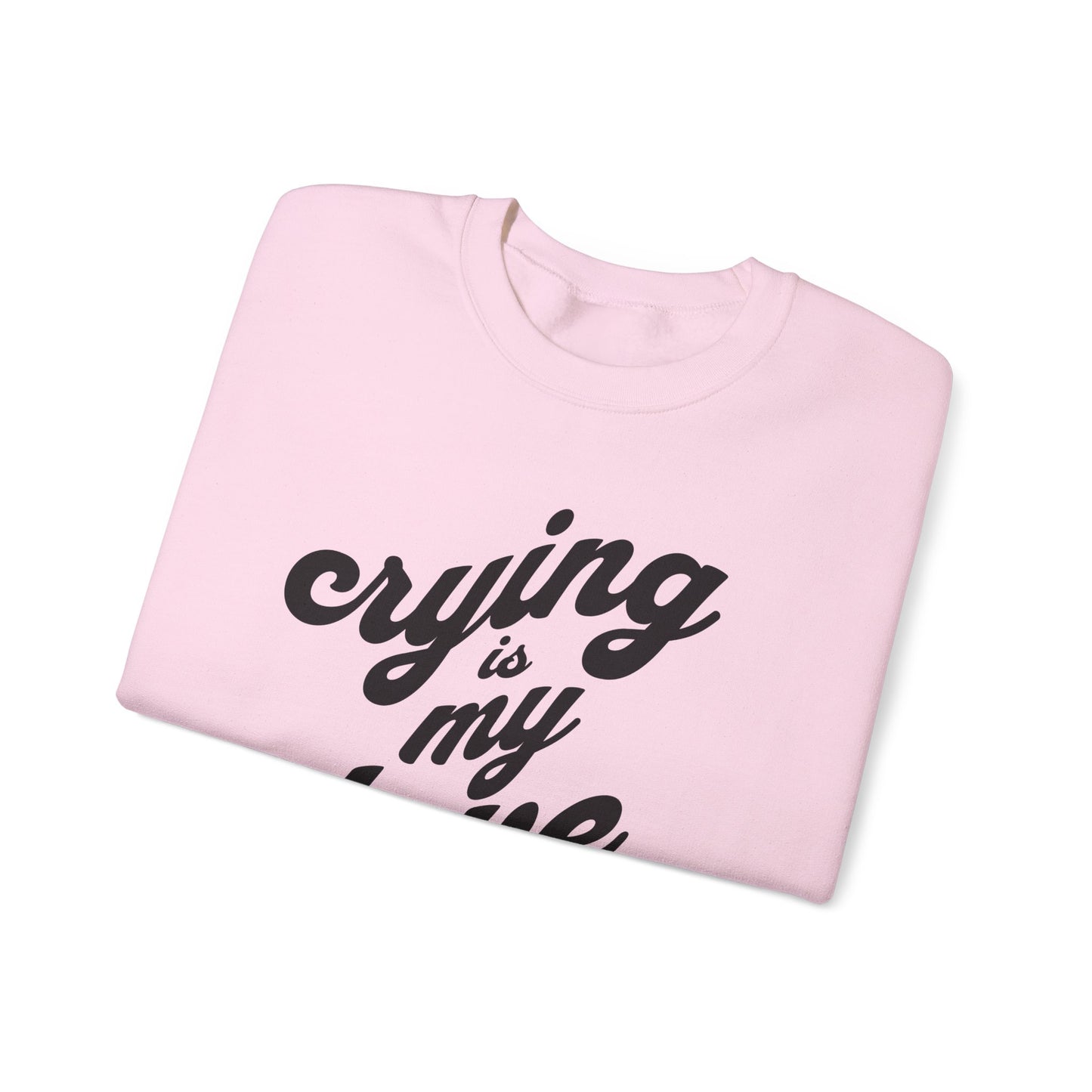 Crying is My Love Language Unisex Heavy Blend™ Crewneck Sweatshirt - Grief, Death, Love, Loss, Mourning