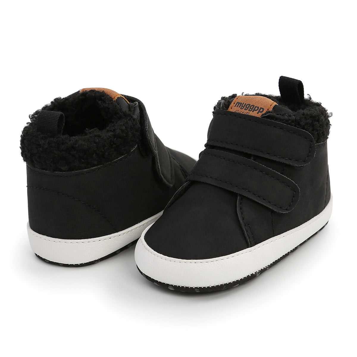 Fuzzy Velcro Kids Toddler Soft-Sole High-Top Sneakers