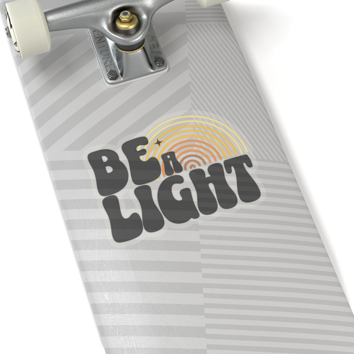 Be a Light - Retro Vintage Inspired Rainbow Kiss-Cut Sticker - Hope, Love & Light