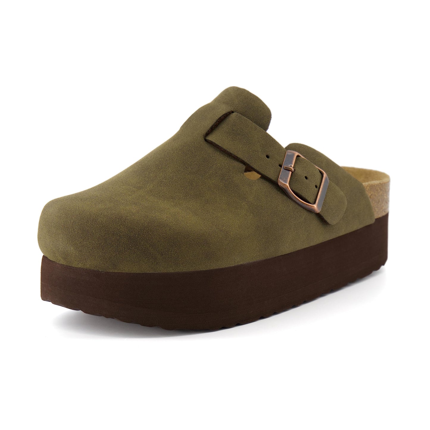 CUSHIONAIRE Women's Loom Cork Footbed Platform Clog with +Comfort, Wide Widths Available