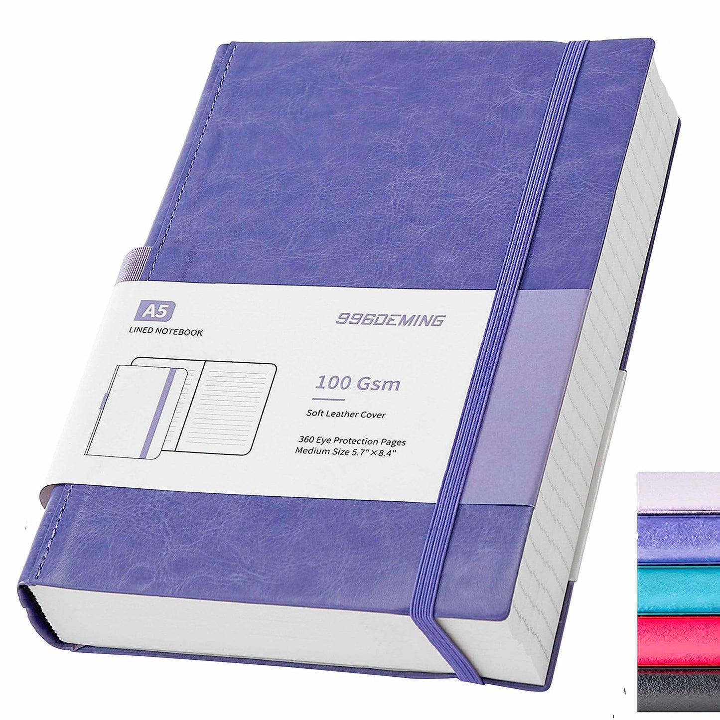 Lined Journals Notebook for Writing Women - 360 Pages,A5 College Ruled 100gsm Lined Paper,Diary,Note Books for Note Taking,Large Soft Cover Journal for Women, 5.75'' X 8.38'' (Purple, A5)