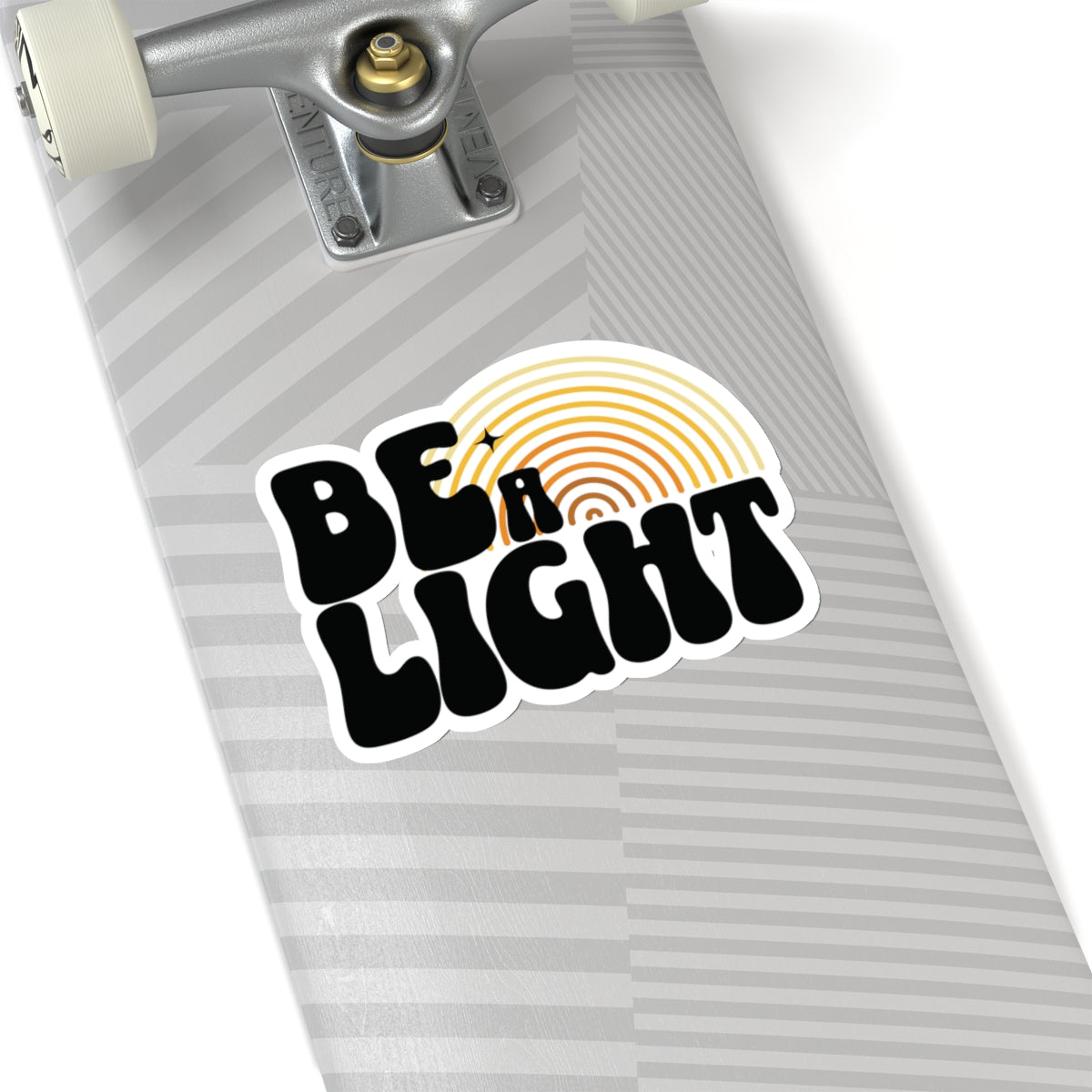 Be a Light - Retro Vintage Inspired Rainbow Kiss-Cut Sticker - Hope, Love & Light