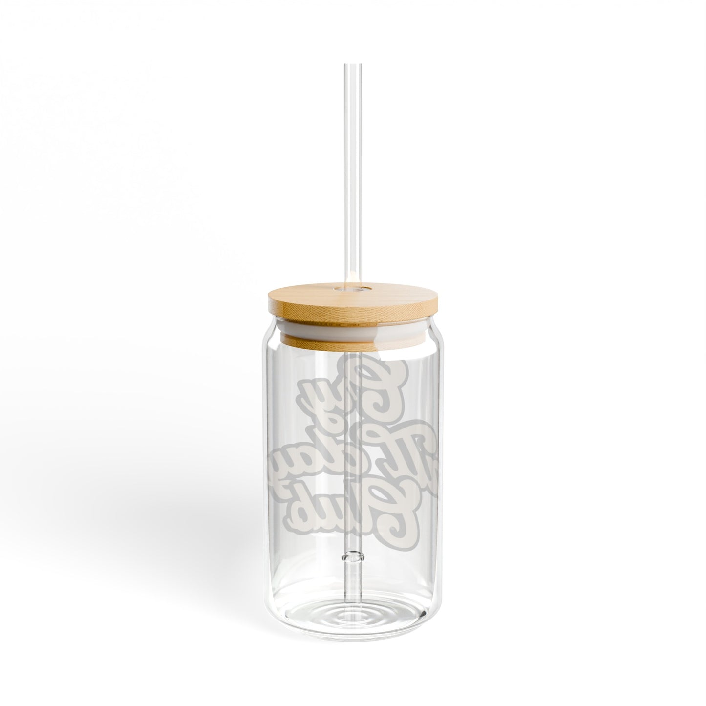 Cry All Day Club Sipper Glass Tumbler with Lid and Straw, 16oz