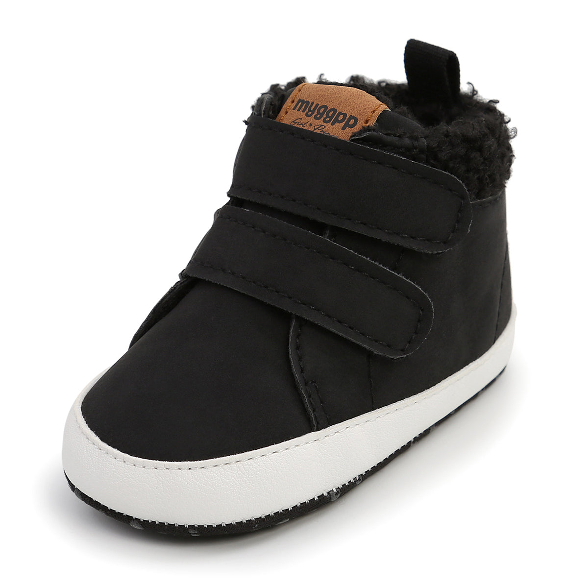 Fuzzy Velcro Kids Toddler Soft-Sole High-Top Sneakers