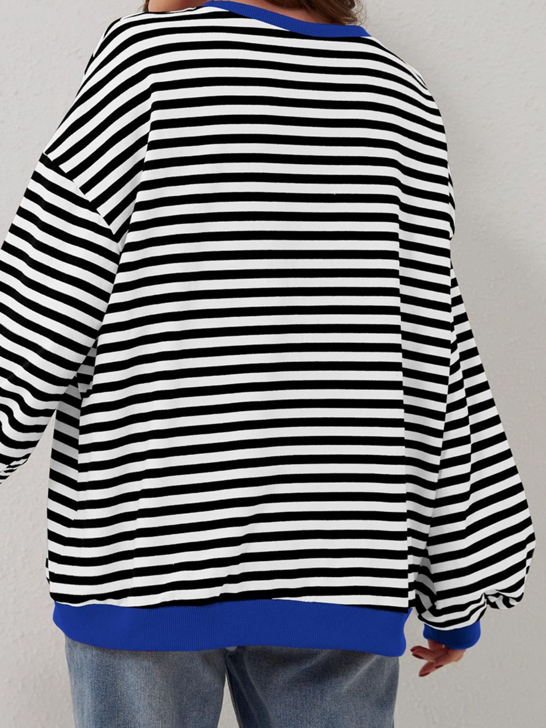 Striped Round Neck Long Sleeve T-Shirt