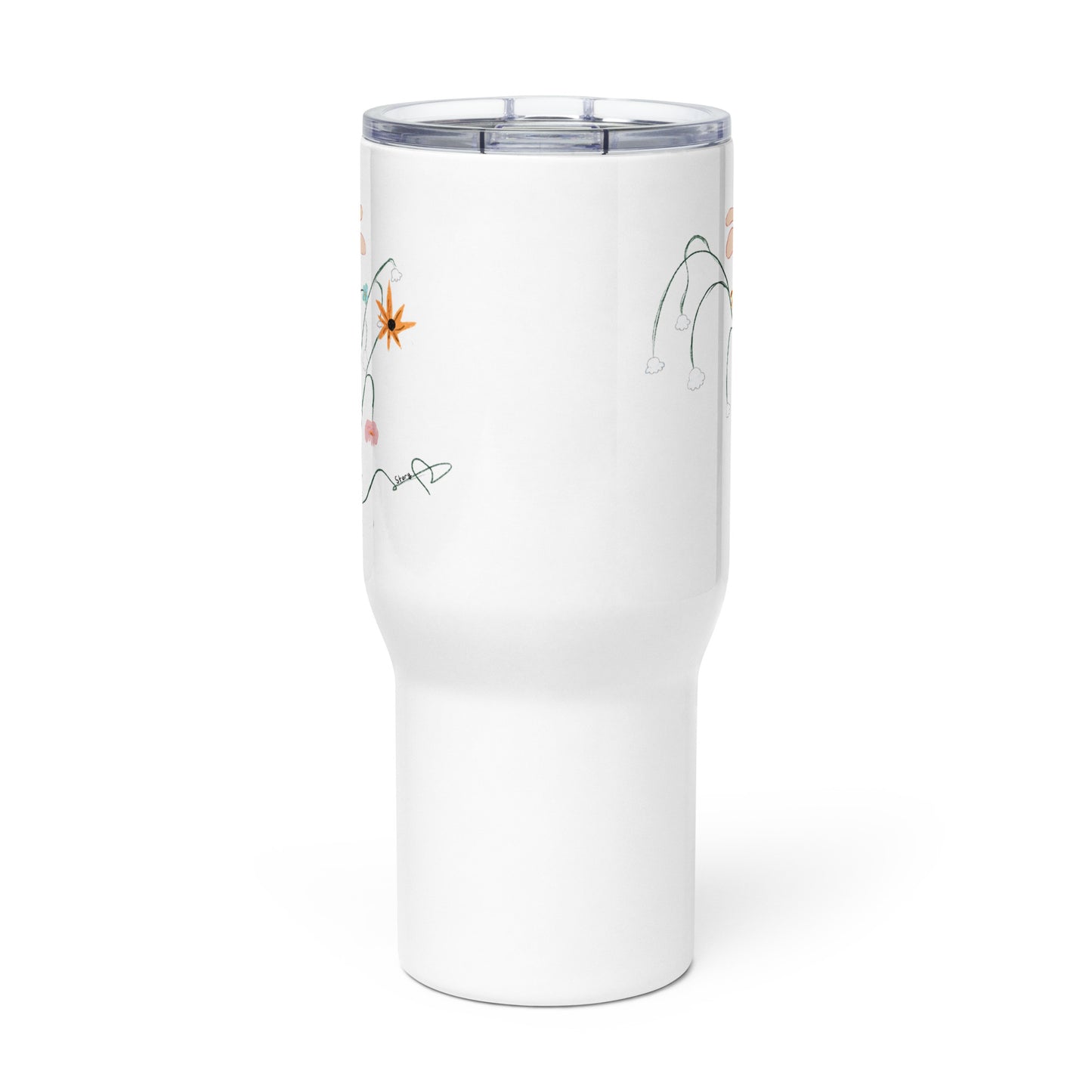 Story's Bouquet Travel Mug Tumbler with Handle