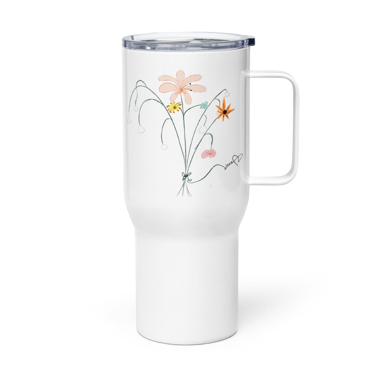 Story's Bouquet Travel Mug Tumbler with Handle