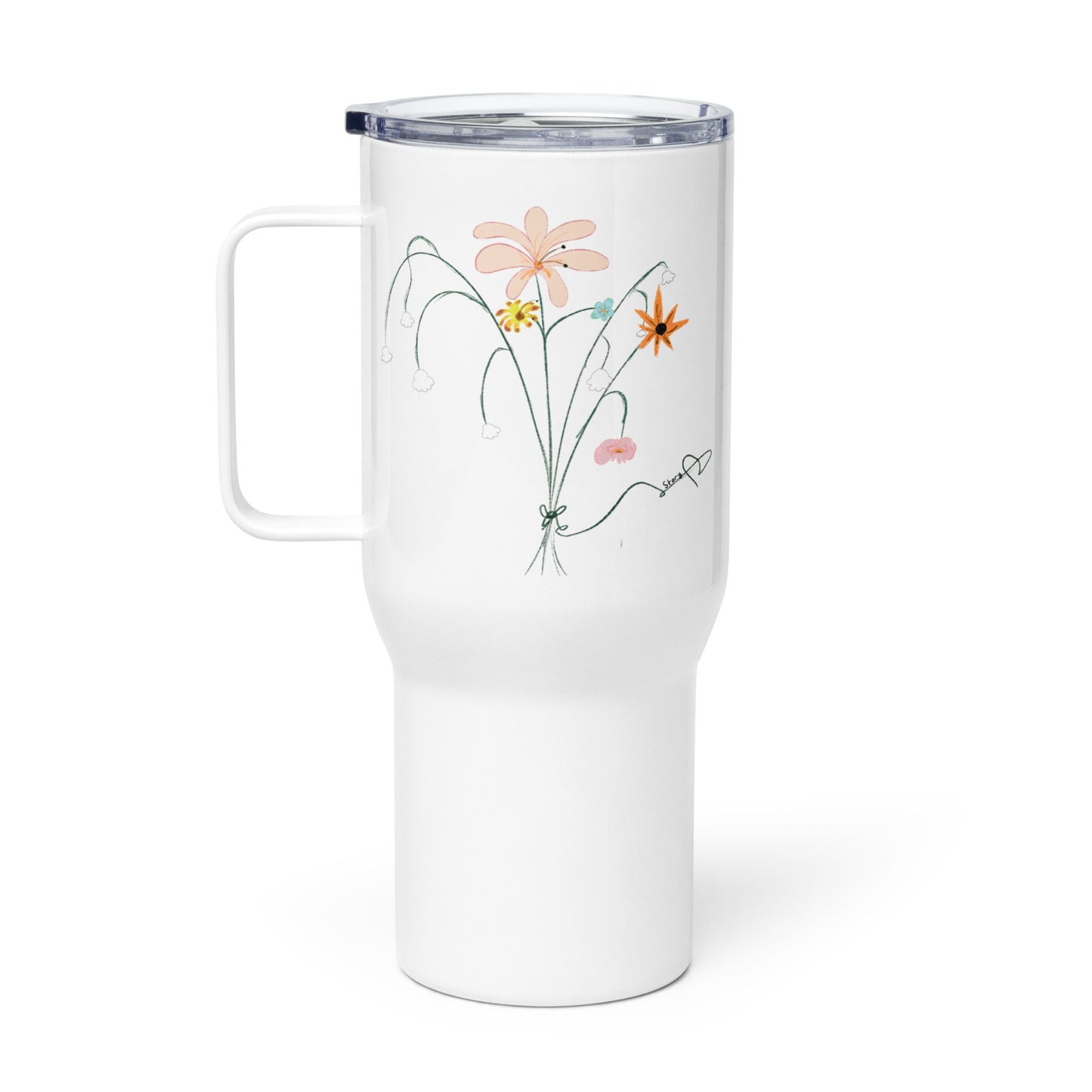 Story's Bouquet Travel Mug Tumbler with Handle